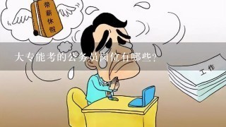 大专毕业生公务员报考职位概述