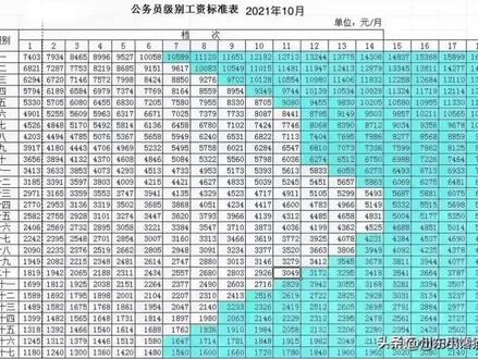 公务员职级级别与工资体系详解，一览表解析